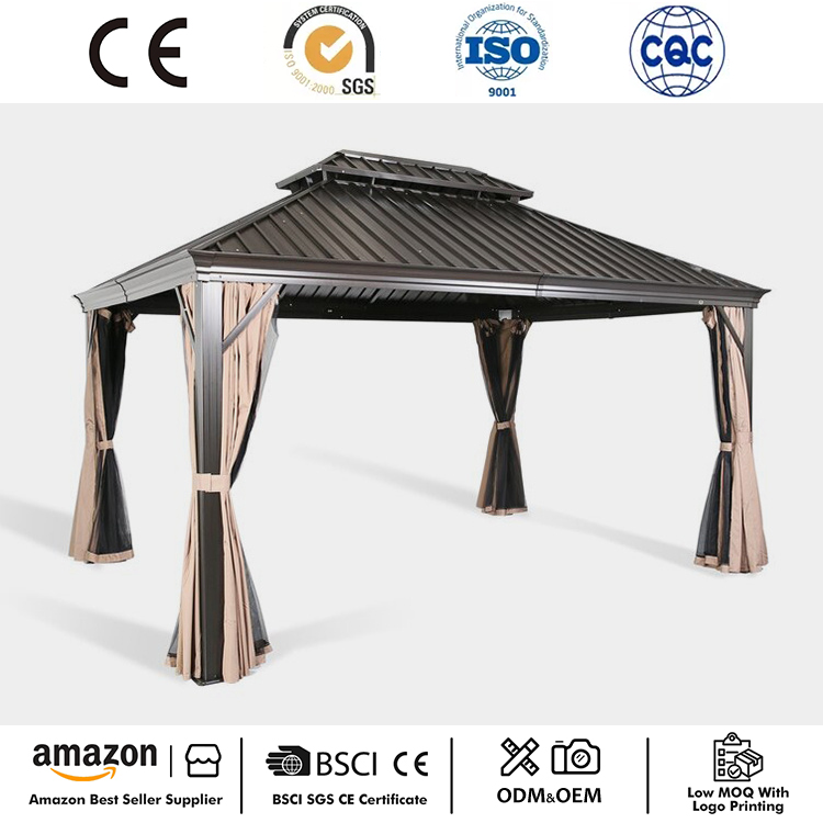 12' x 10' အလူမီနီယမ်ဘောင် Hardtop Gazebo