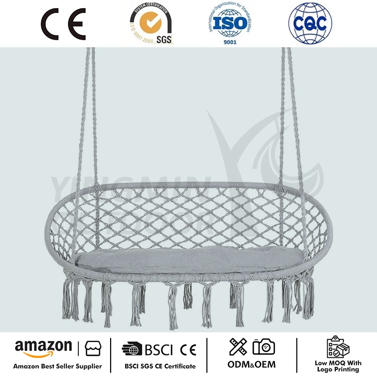 2 Person Macrame Swing Hammock Chair