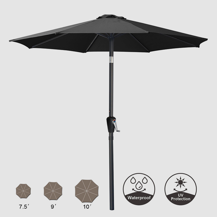 စောင်းနှင့် Crank ပါသော Patio Table Umbrella ကို အသုံးပြုခြင်း။