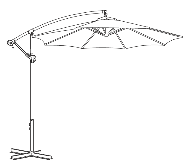 10' offset UMBRELLA လုပ်နည်း သင်၏ အော့ဖ်ဆက်ထီးကို အသုံးပြုပါ။