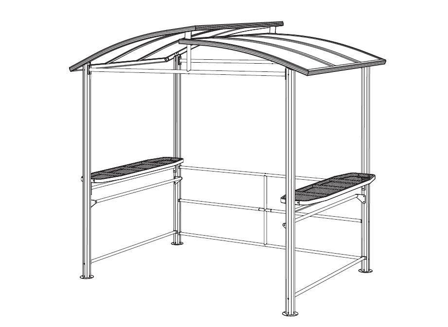 8 ပေ x 5 ပေ Hardtop BBQ gazebo တပ်ဆင်နည်း