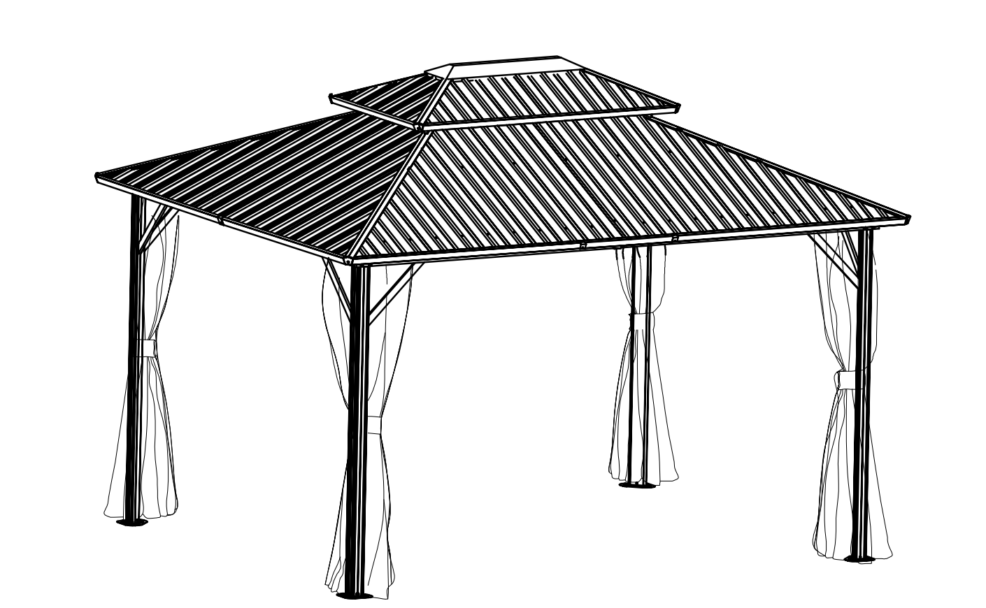 သတ္တု Gazebo တပ်ဆင်ခြင်းလမ်းညွှန်