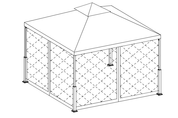10X10Ft Patio Garden Gazebo တပ်ဆင်ခြင်းလမ်းညွှန်
