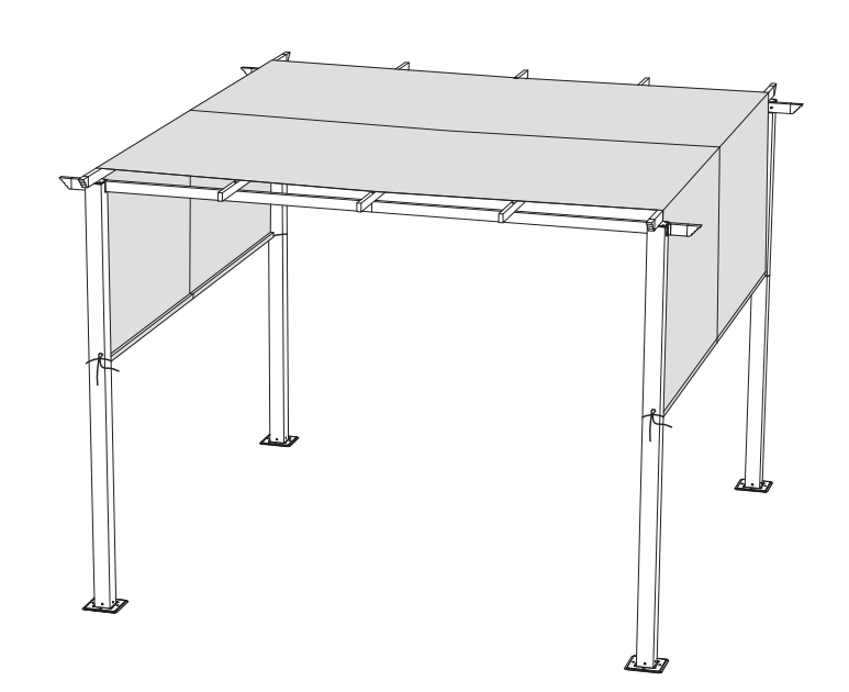 10'x10 'Flat Pergola ထုတ်ကုန်လမ်းညွှန်များ