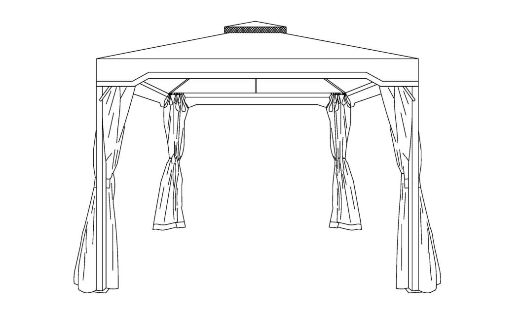 10 ပေ x 10 ft v patio gazebo installation လမ်းညွှန်