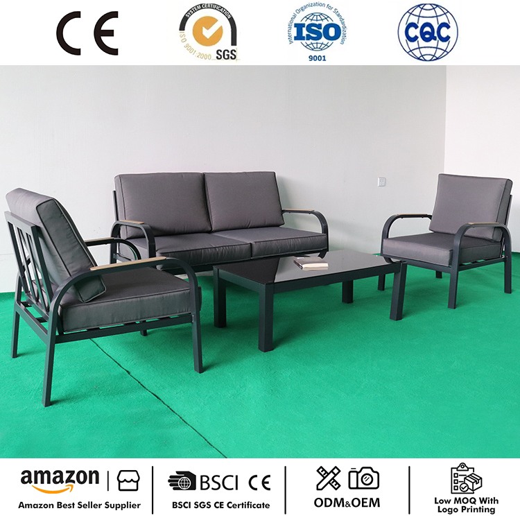 4-Piece Patio Furniture အလူမီနီယမ် စကားဝိုင်း အစုံ
