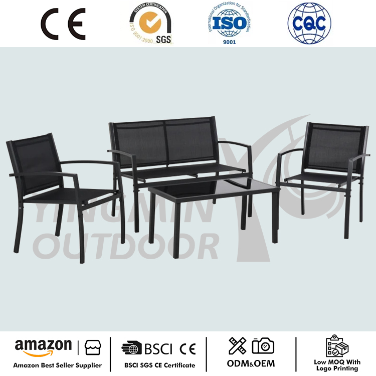 4 Pieces စကားဝိုင်း Textilene Set