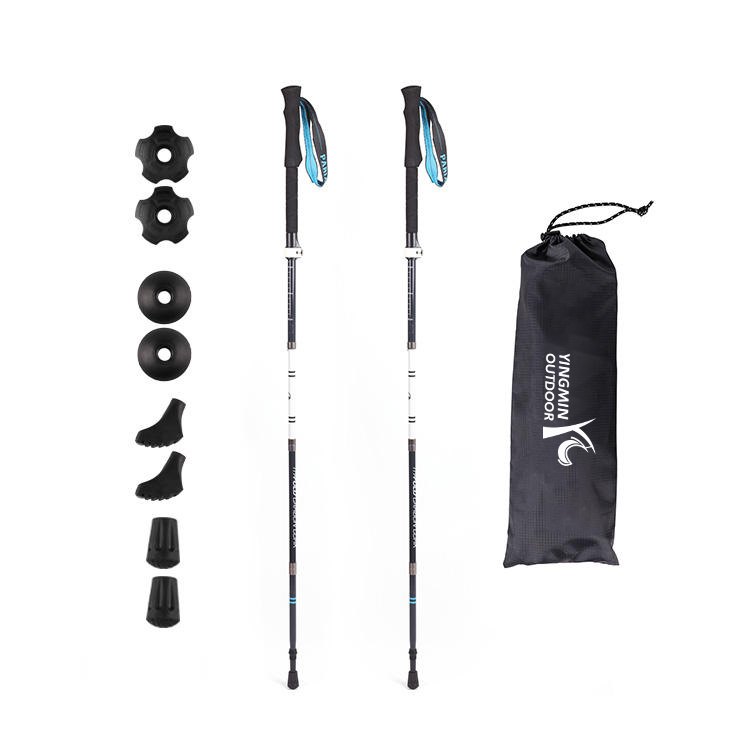 ပေါ့ပါးသော လမ်းလျှောက် Trekking Poles 2 ခု