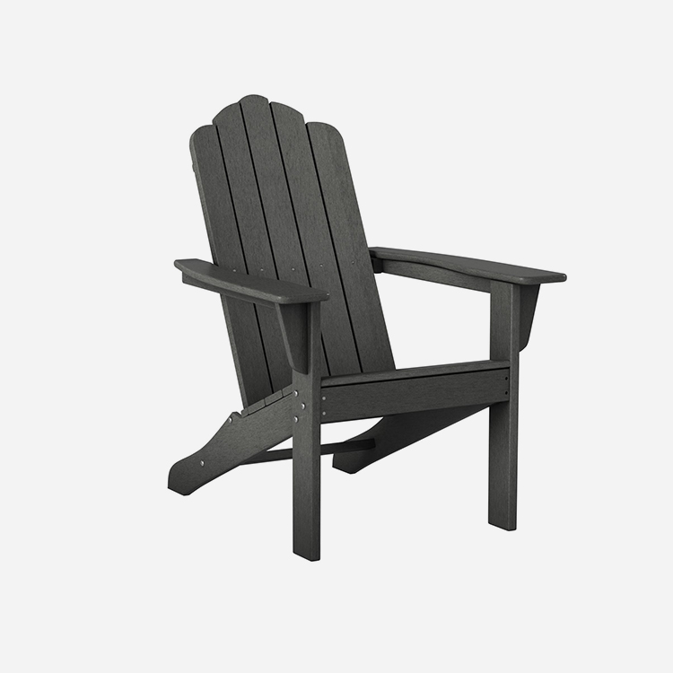 ပြင်ပမီးခိုးရောင် Poly Patio Adirondack သဘာပတိ